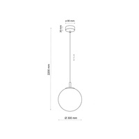 CADIX GOLD LAMPA WISZĄCA 1 PŁ 300