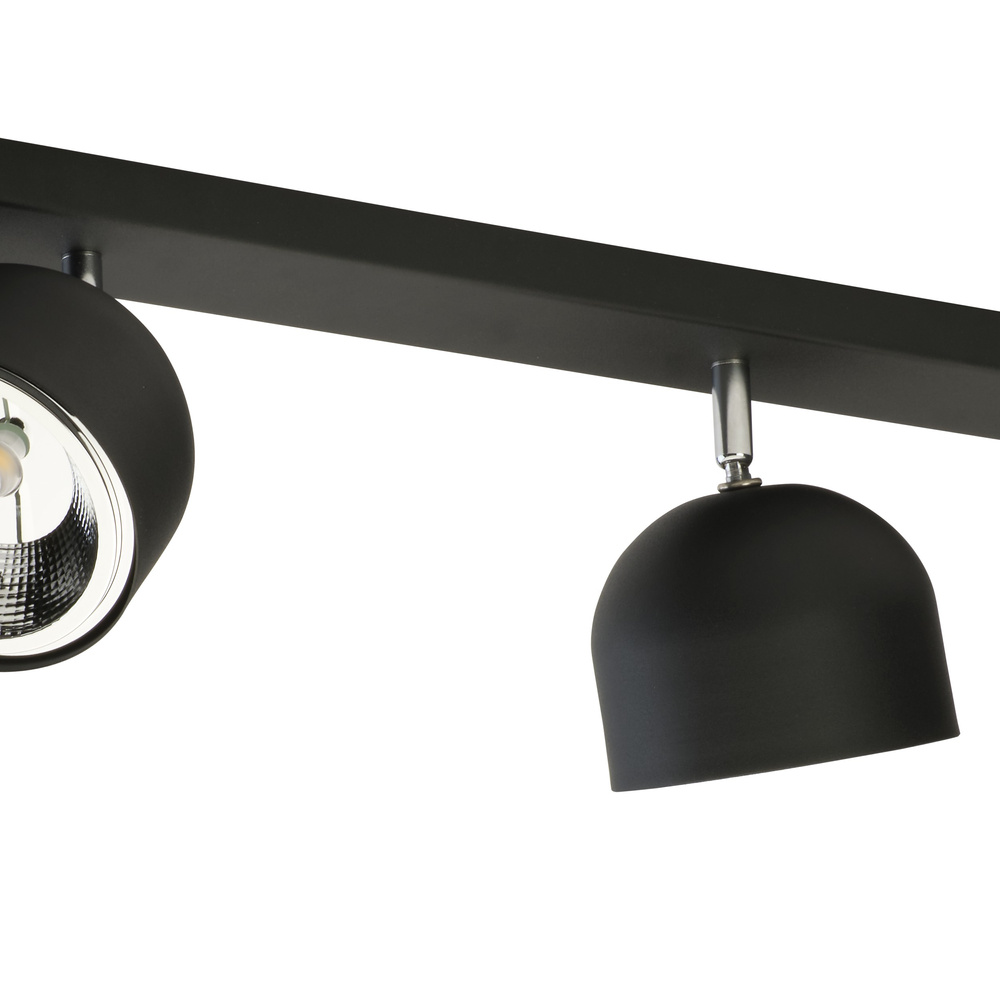 ALTEA BLACK LAMPA SUFITOWA 4 + ŻARÓWKI