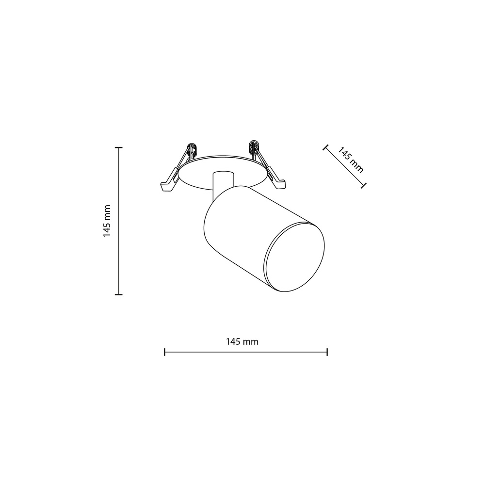 NEX WHITE 1XGU10 KINKIET PODTYNKOWY