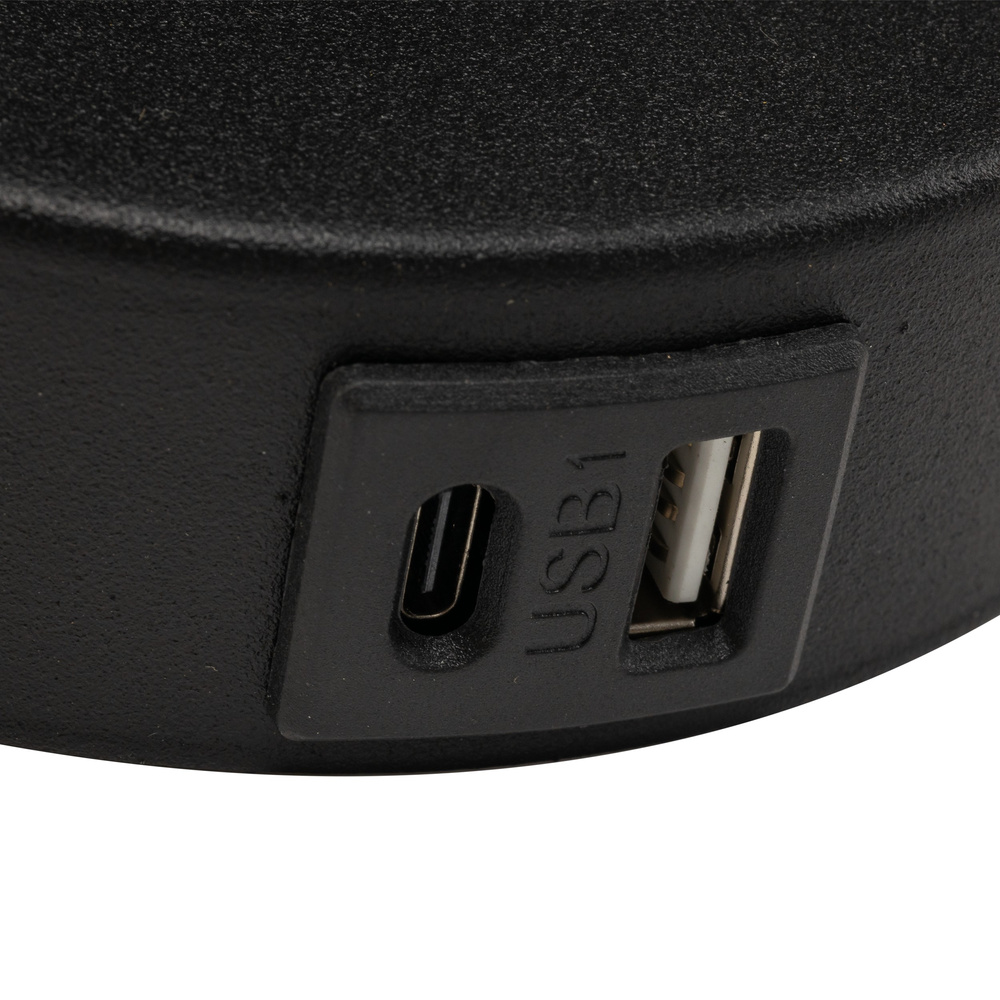 MAJA BLACK KINKIET 2 E27+ G9 + USB