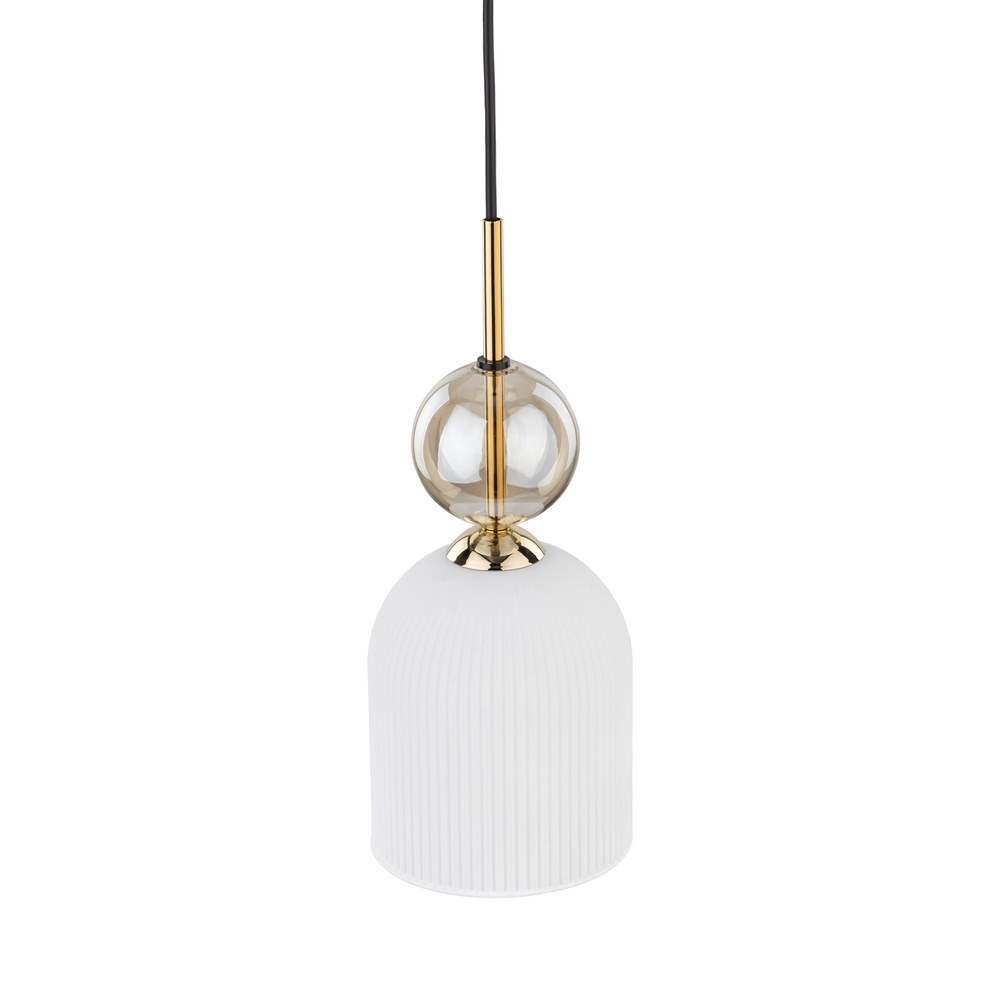 SOPHIA COGNAC WHITE LAMPA WISZACA 1XE14