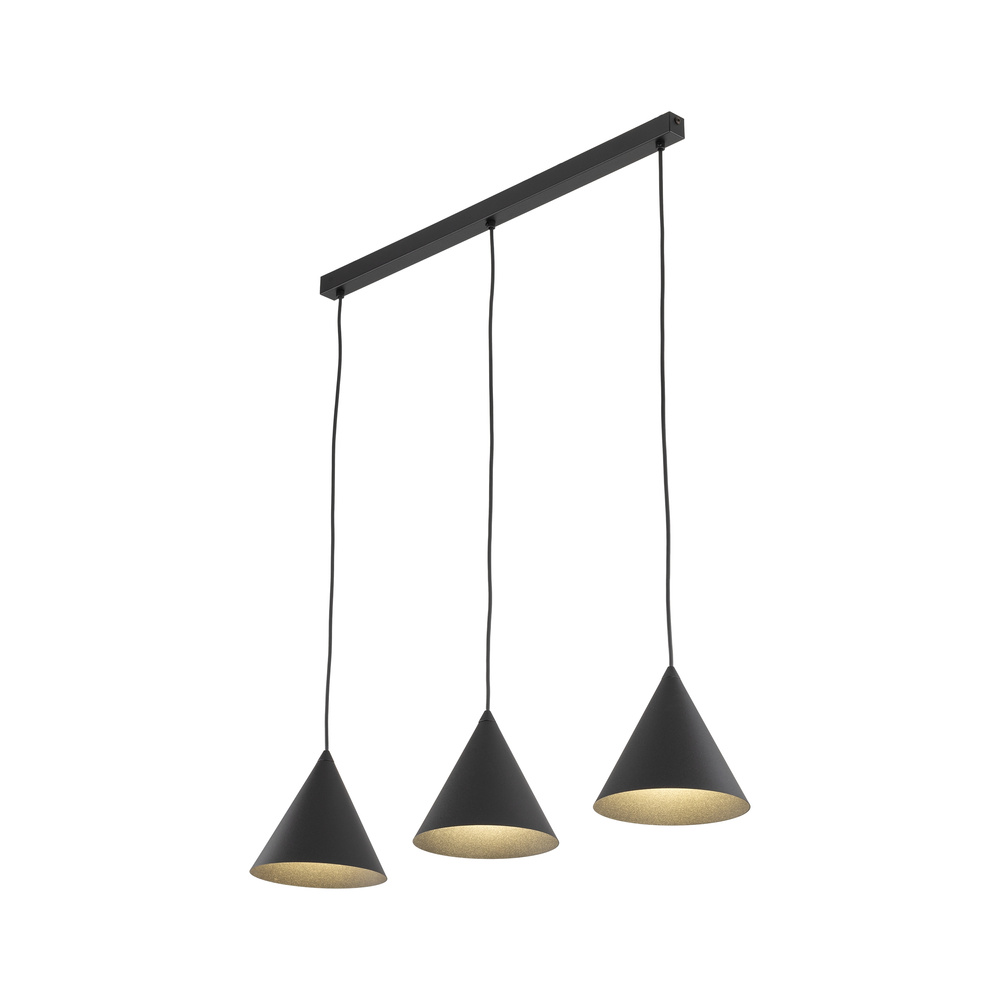 CONO BLACK LAMPA WISZĄCA S 3 LISTWA