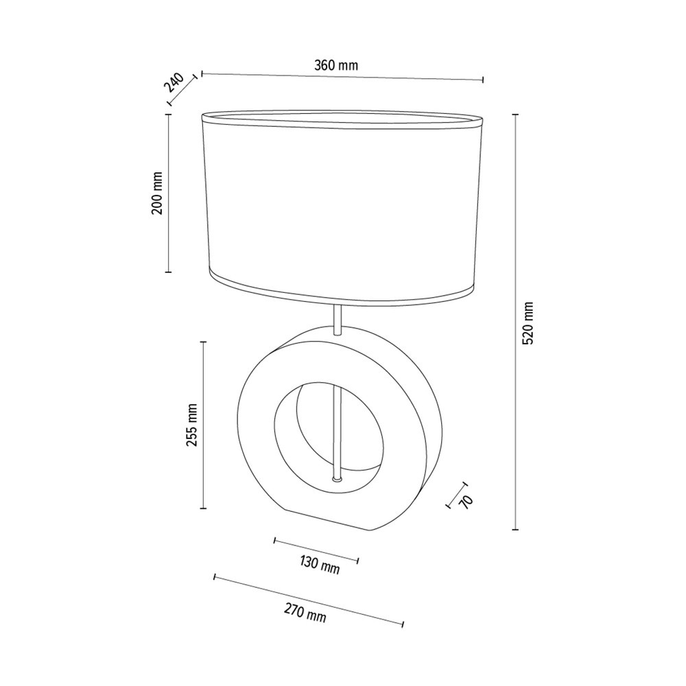 Lampa stołowa LOGAN drewno dębowe 7017411711535