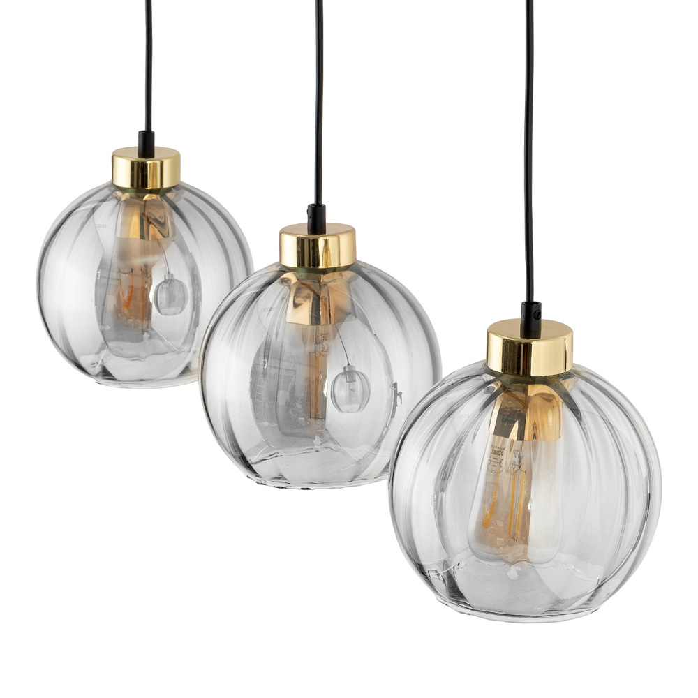 DEVI TRANSPARENT LAMPA WISZĄCA 3 LISTWA