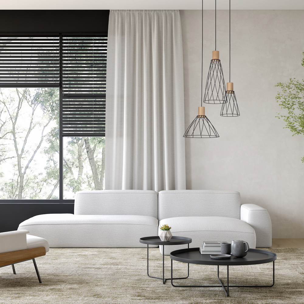 MODESTO WOOD SOSNA LAMPA WISZACA 3 KOŁO