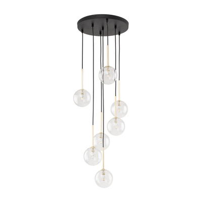 NILOS BLACK / GOLD LAMPA WISZĄCA 7
