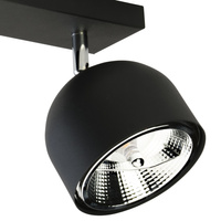 ALTEA BLACK LAMPA SUFITOWA 2 + ŻARÓWKI