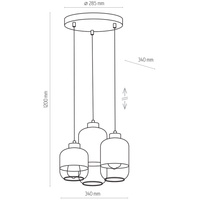 MARCO SILVER LAMPA WISZĄCA 3 PŁ