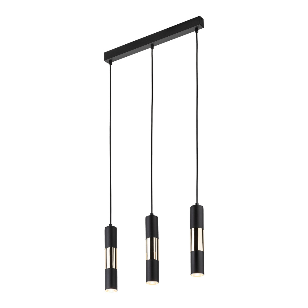VIVIEN BLACK/GOLD LAMPA WISZĄCA 3 LISTWA