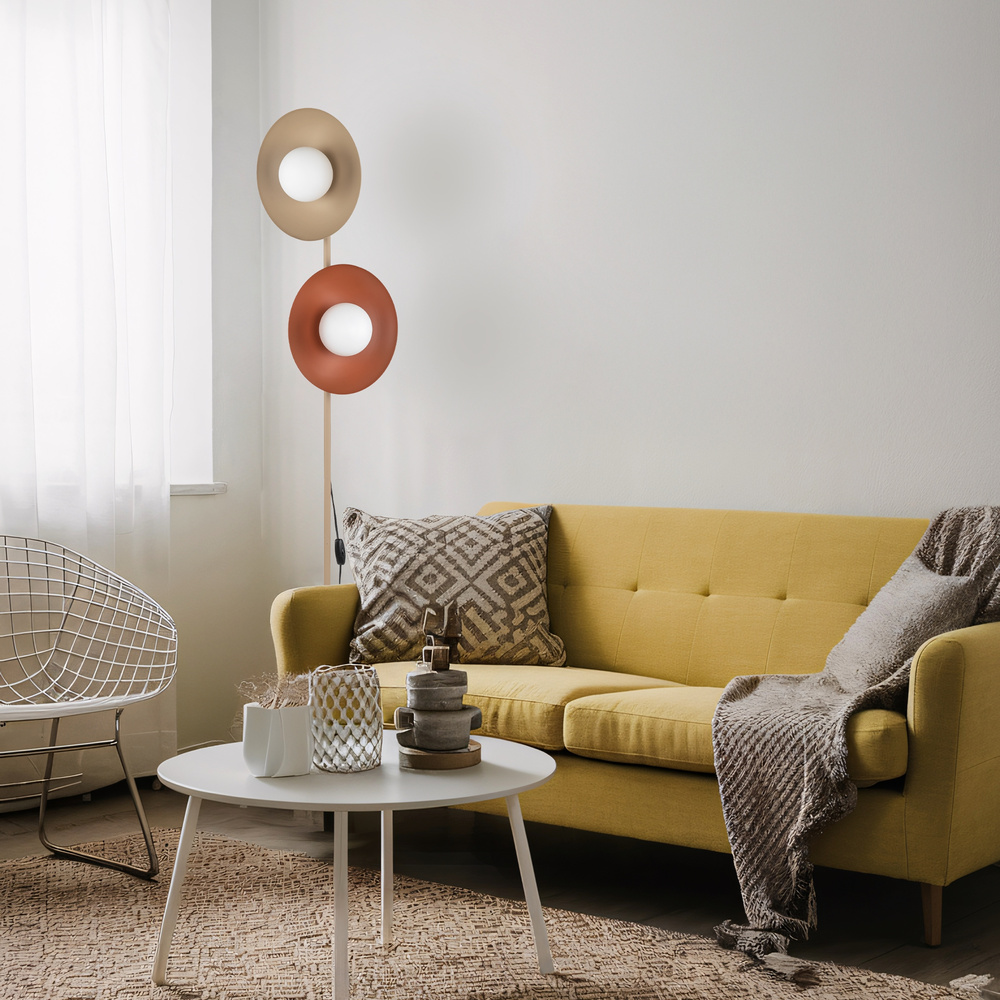 SLATE MIX GLASS LAMPA PODŁOGOWA 2XG9