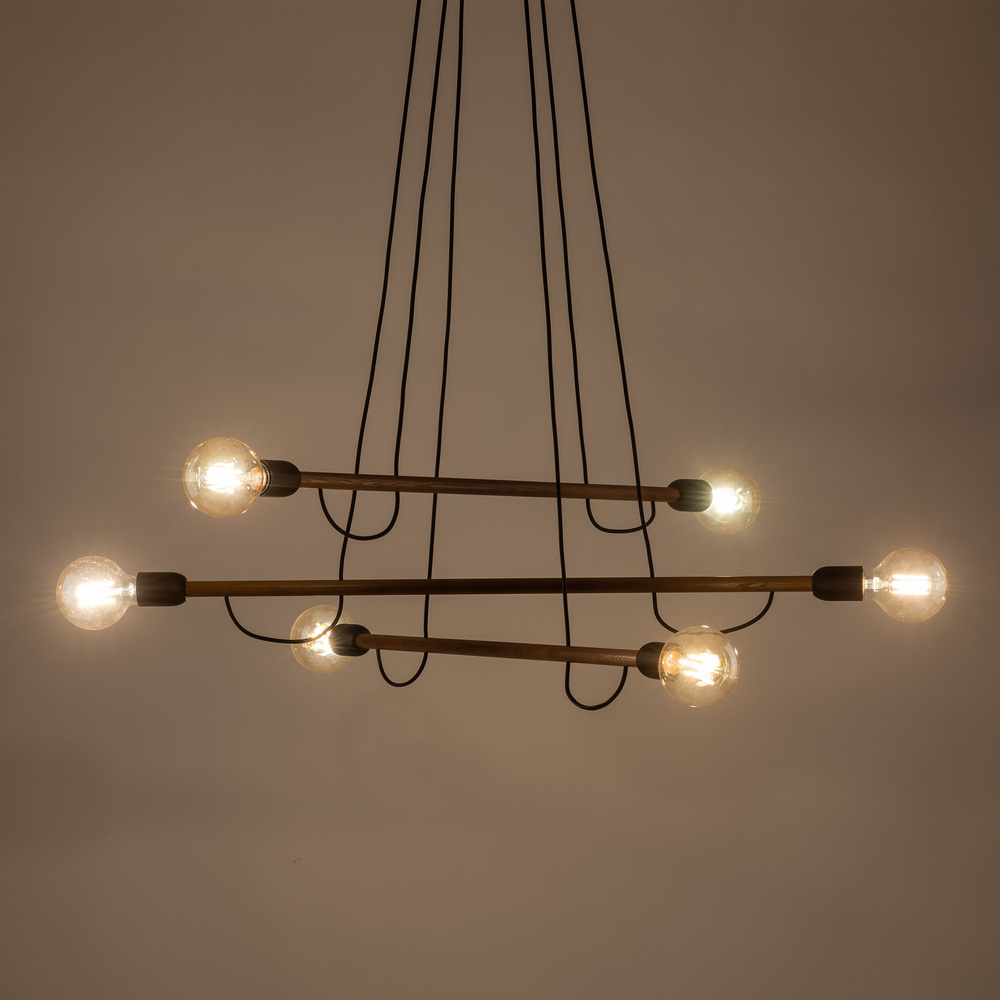 HELIX WOOD ORZECH LAMPA WISZĄCA 6