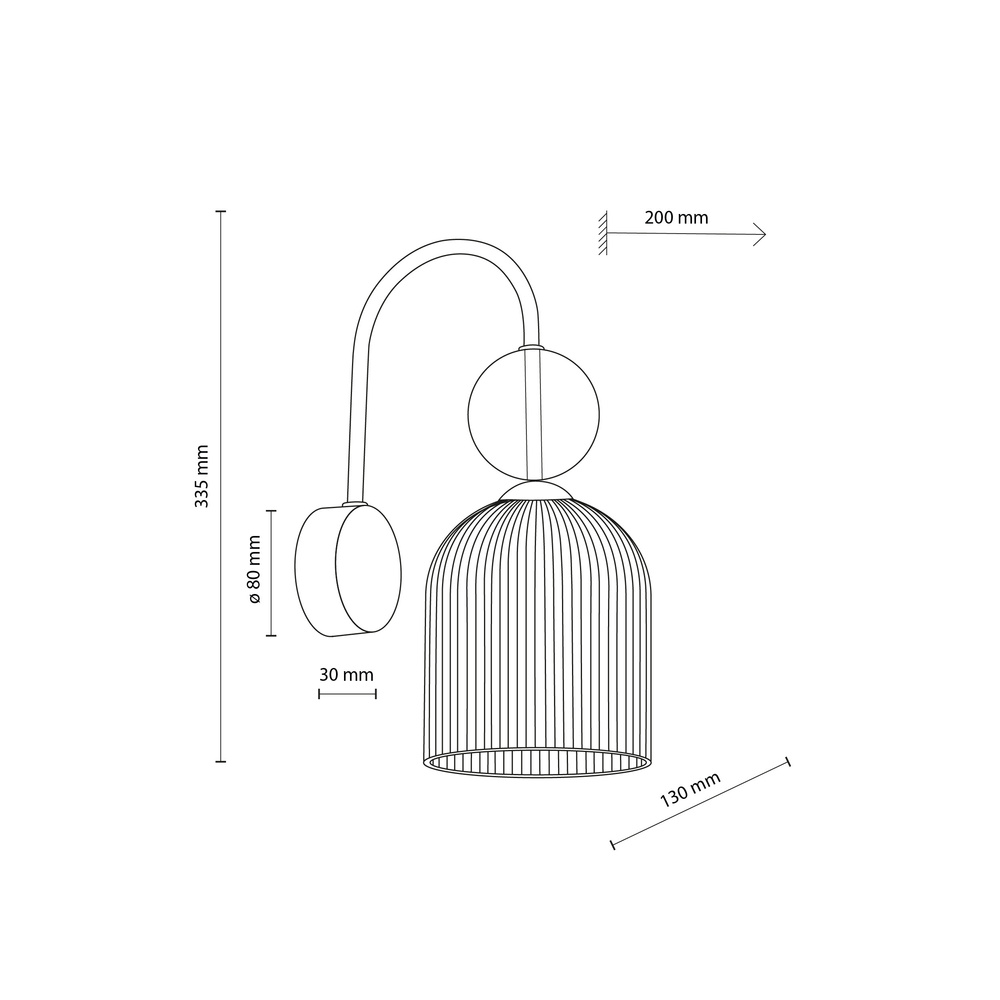SOPHIA COGNAC WHITE KINKIET 1XE14