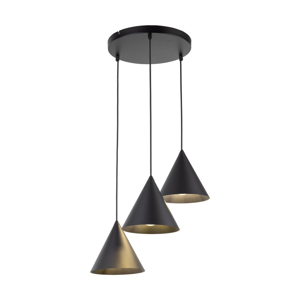 CONO BLACK LAMPA WISZĄCA 3 KOŁO S
