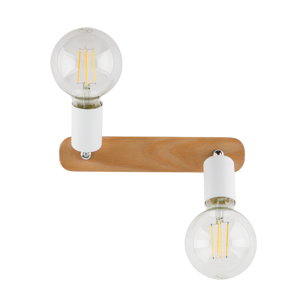 SIMPLY WOOD LAMPA SUFITOWA 2 WHITE