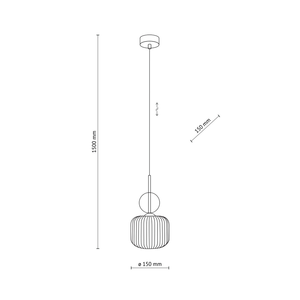 SOPHIA COGNAC LAMPA WISZACA 1XE14