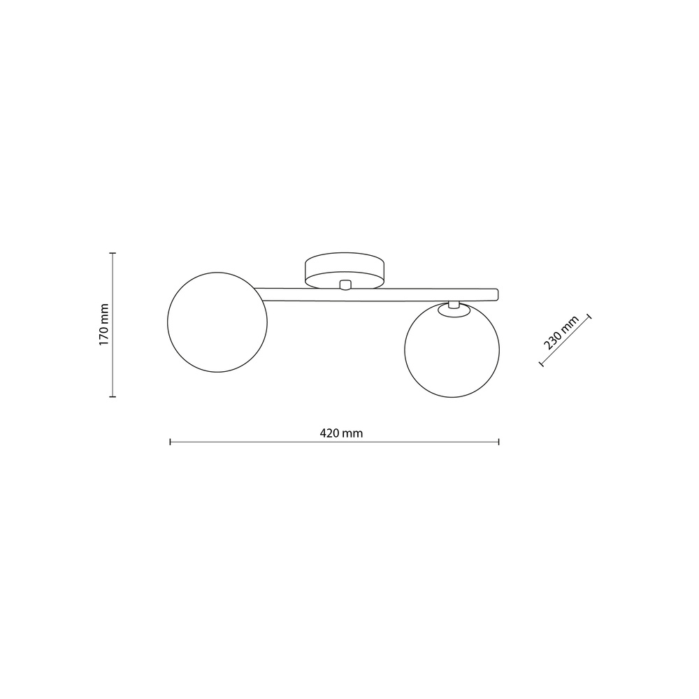 ESTERA BLACK LAMPA SUFITOWA 2