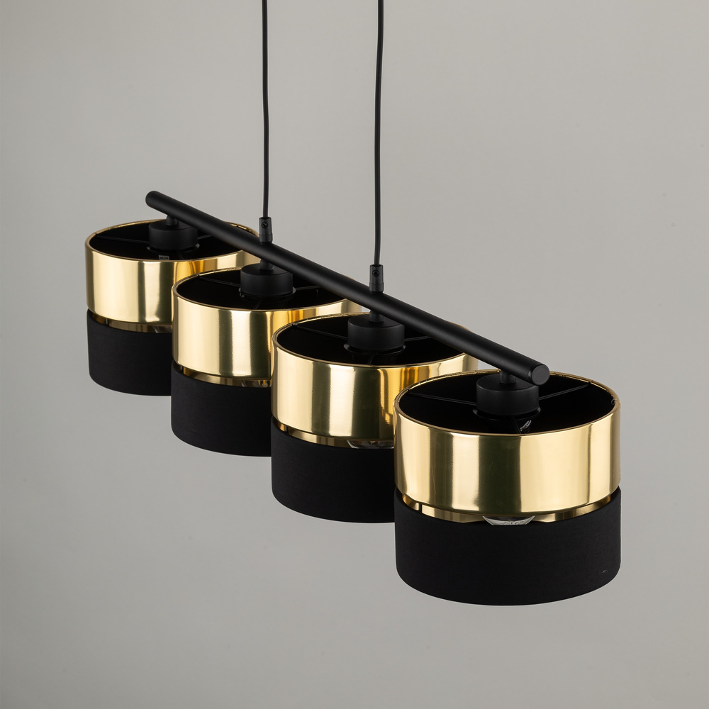 HILTON BLACK/GOLD LAMPA WISZĄCA 4