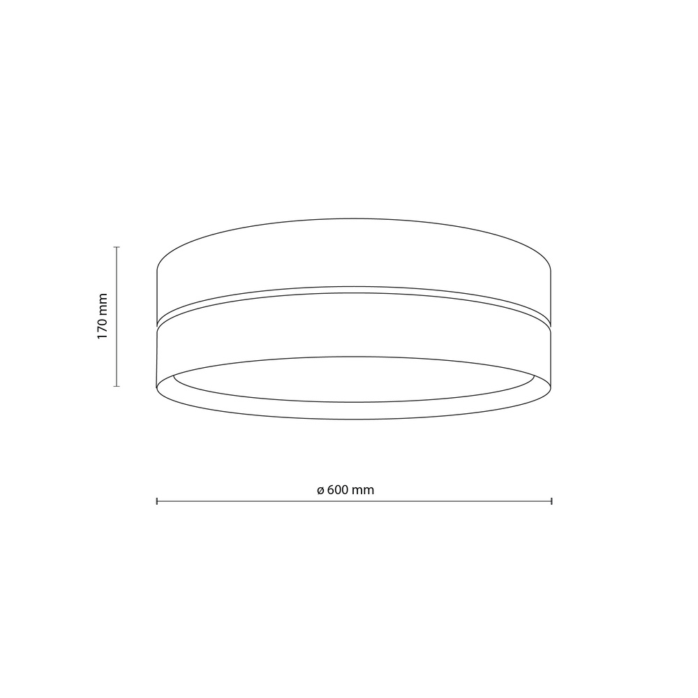 CALMA LAMPA SUFITOWA 600