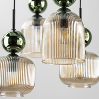 SOPHIA GREEN COGNAC LAMPA WISZĄCA 8XE14