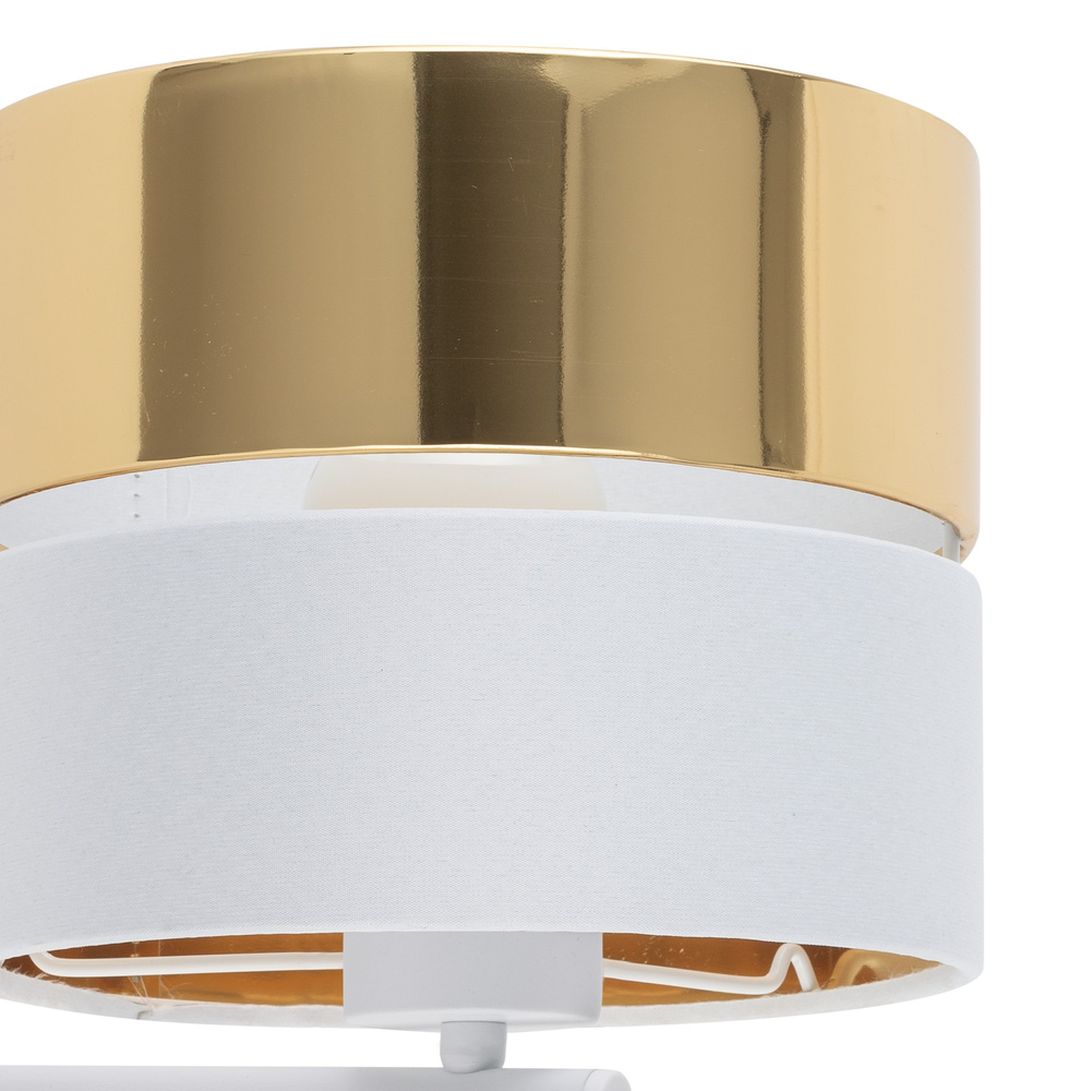 HILTON WHITE/GOLD KINKIET 2 E27 + LED