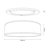 Lampa sufitowa MERCEDES drewno dębowe 4047400311531