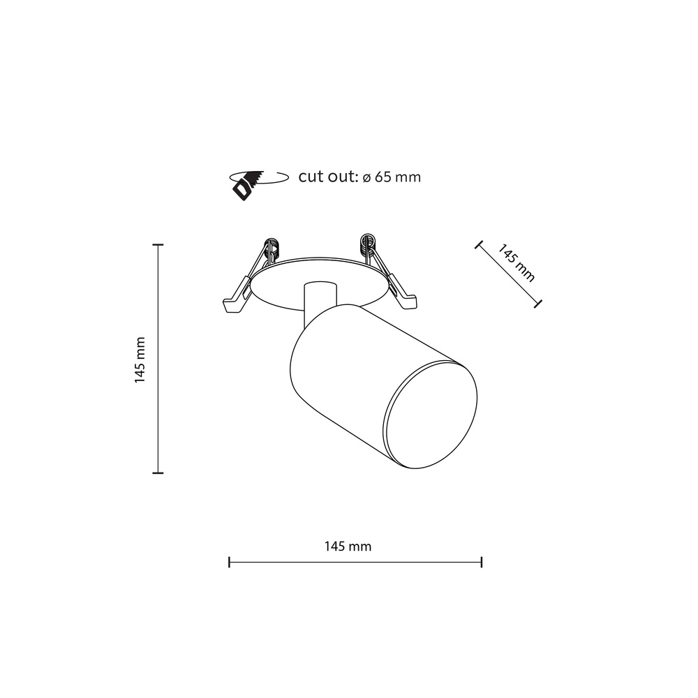 NEX WHITE 1XGU10 KINKIET PODTYNKOWY