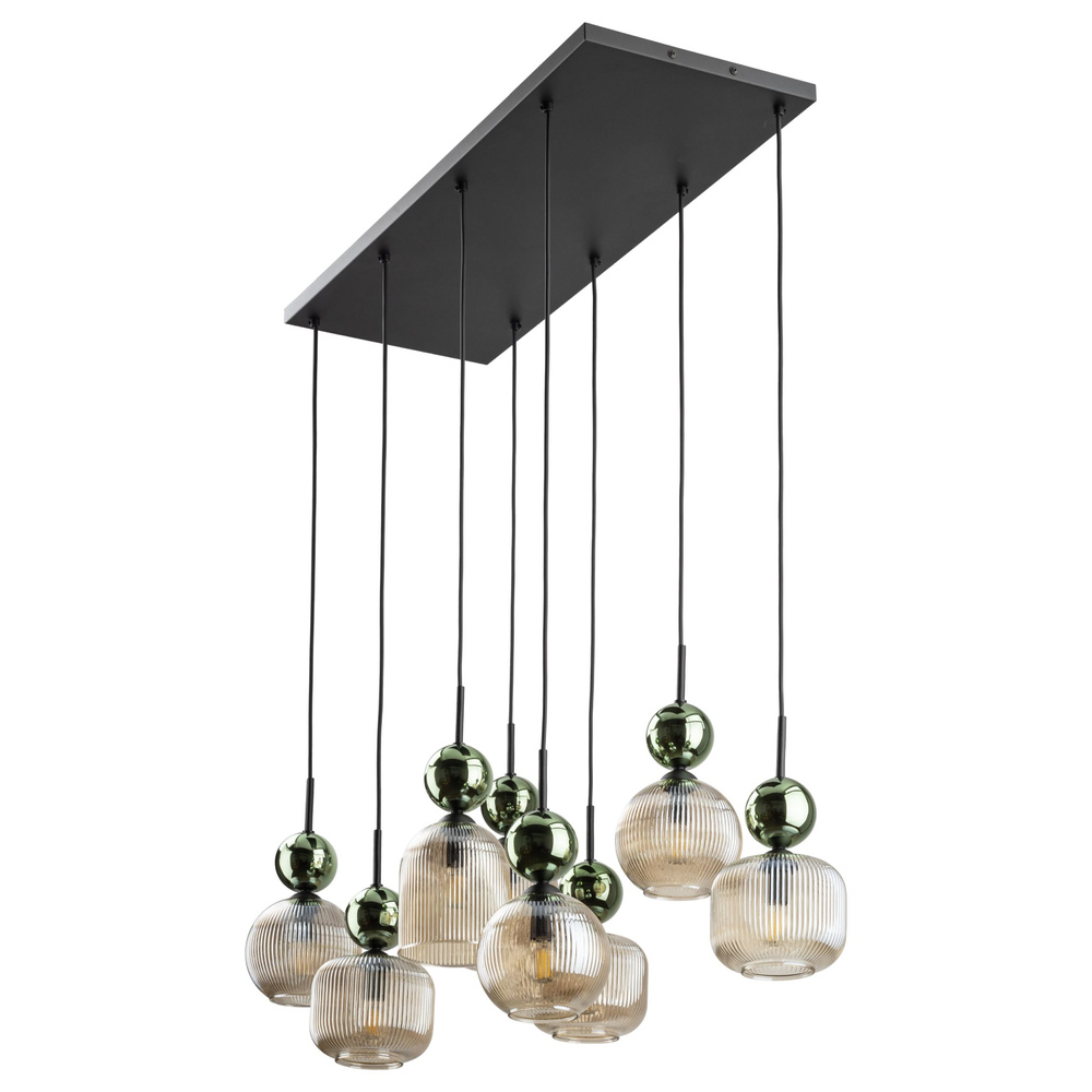 SOPHIA GREEN COGNAC LAMPA WISZĄCA 8XE14