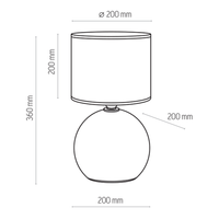 PALLA SMALL GRAY LAMPKA NOCNA 1