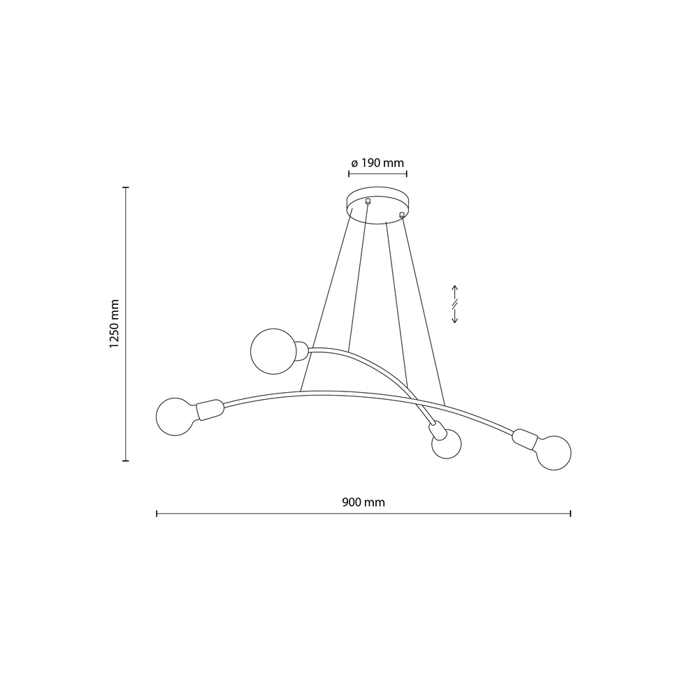 HELIX BLACK LAMPA WISZĄCA 4