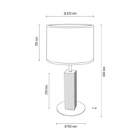 Lampa stołowa RIFLET drewno dębowe 7012912611689
