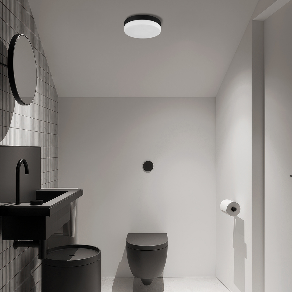 PORI BLACK PLAFON ŁAZIENKOWY 2XE27 IP 44