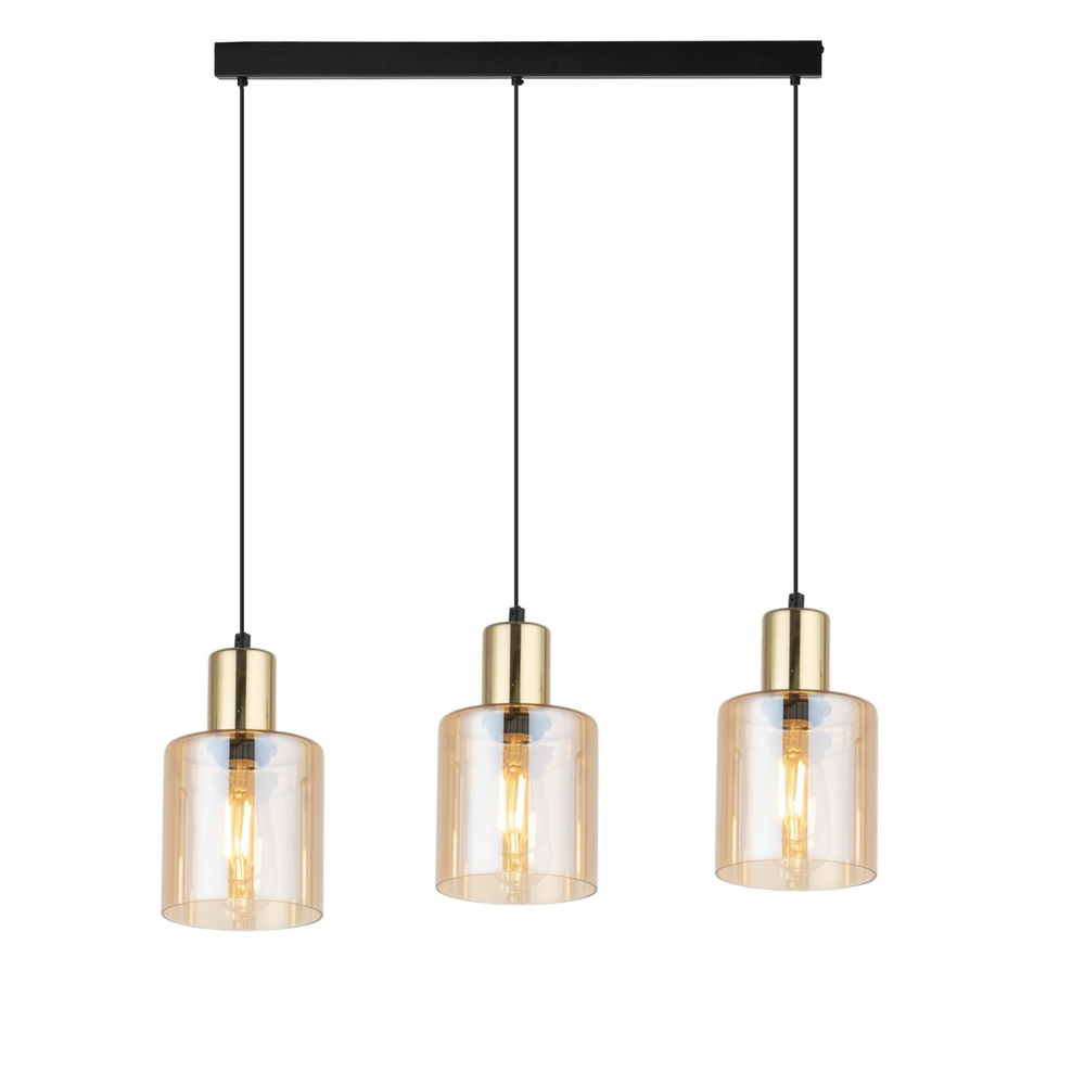 SIERRA GOLD AMBER LAMPA WISZĄCA 3 LISTWA