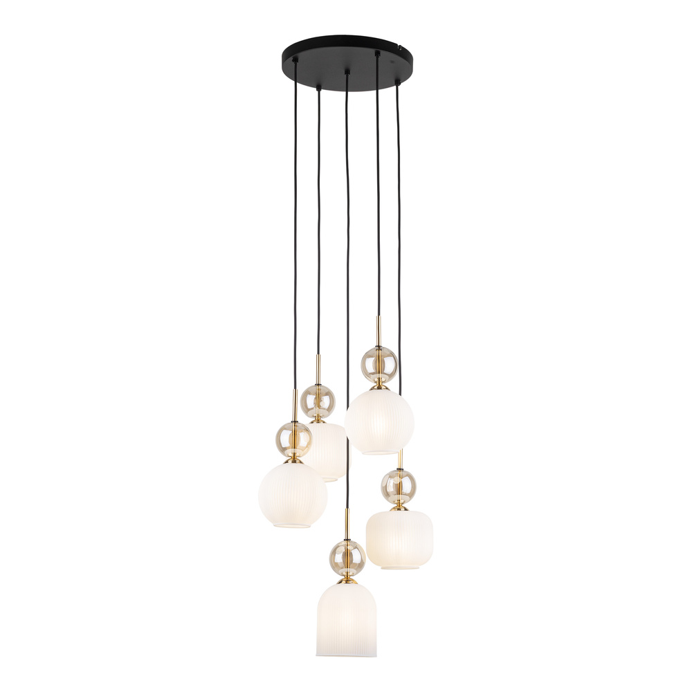 SOPHIA COGNAC WHITE LAMPA WISZACA 5XE14