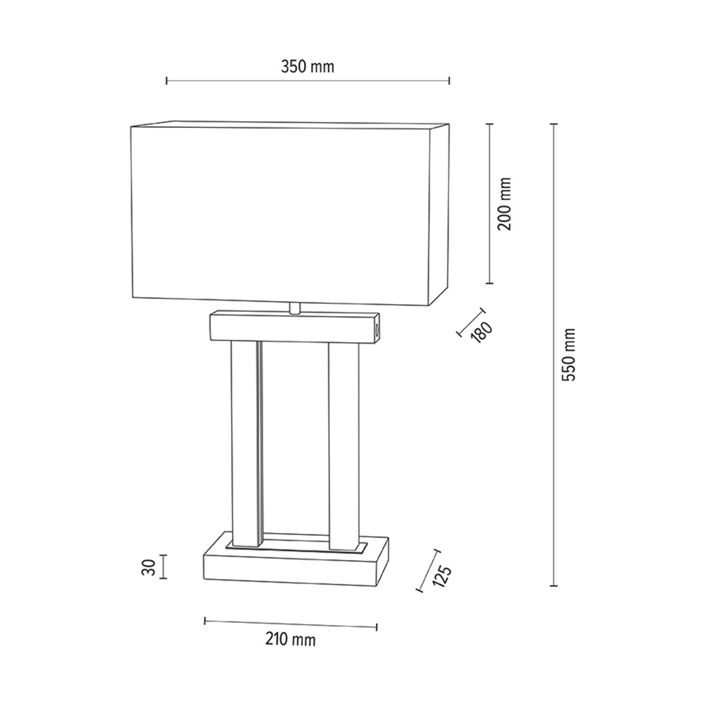 Lampa stołowa HAKON drewno dębowe DIMM 7017407711780