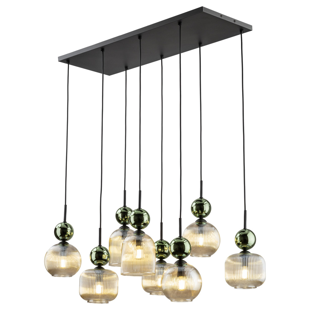 SOPHIA GREEN COGNAC LAMPA WISZĄCA 8XE14