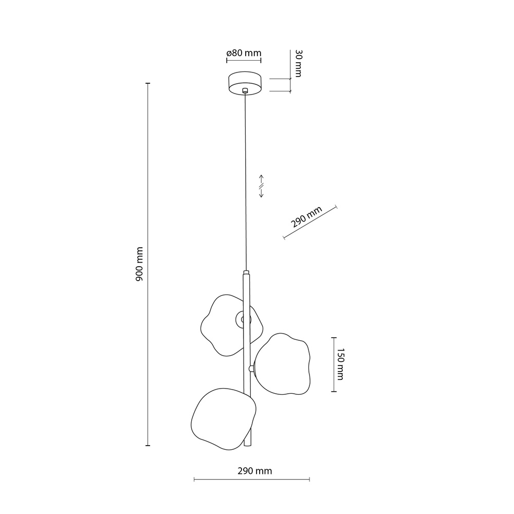 LAVA BROWN LAMPA WISZĄCA 3XG9