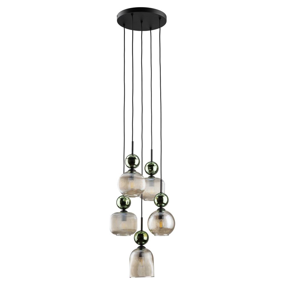 SOPHIA GREEN COGNAC LAMPA WISZĄCA 5XE14