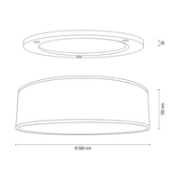 Lampa sufitowa MERCEDES drewno dębowe 4047400311532
