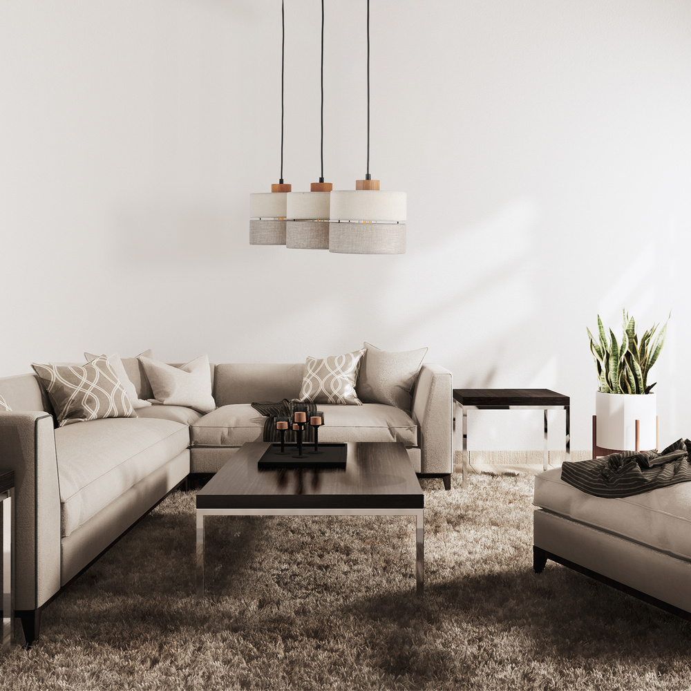 ECO LAMPA WISZĄCA 3 LISTWA