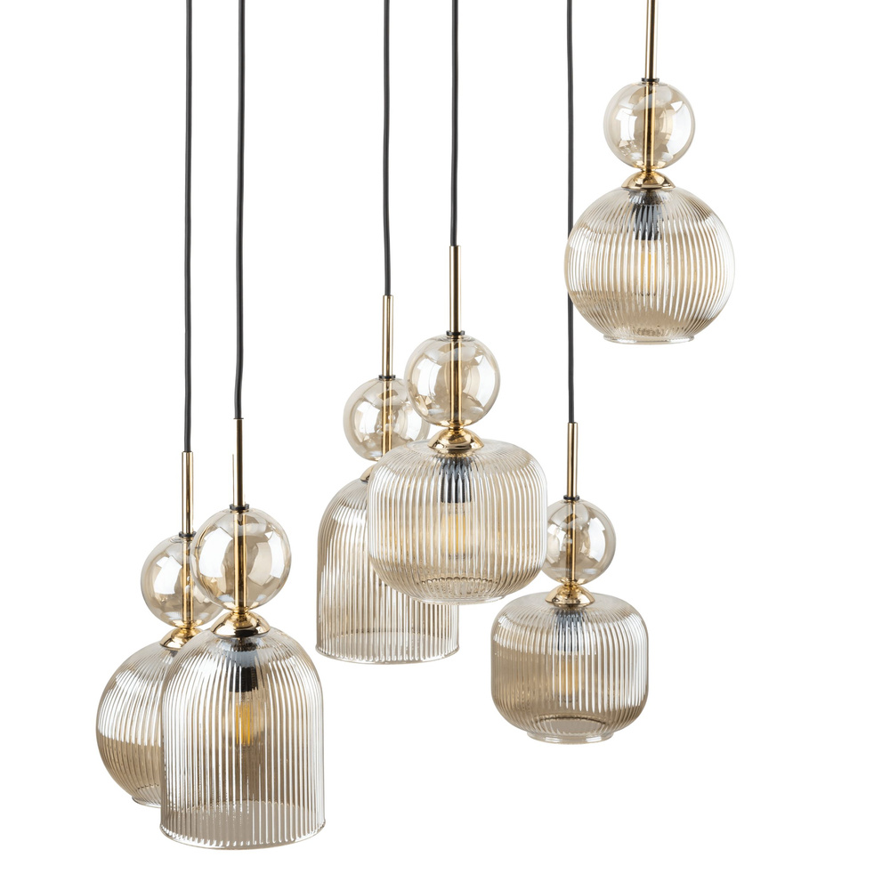 SOPHIA COGNAC LAMPA WISZĄCA 6XE14