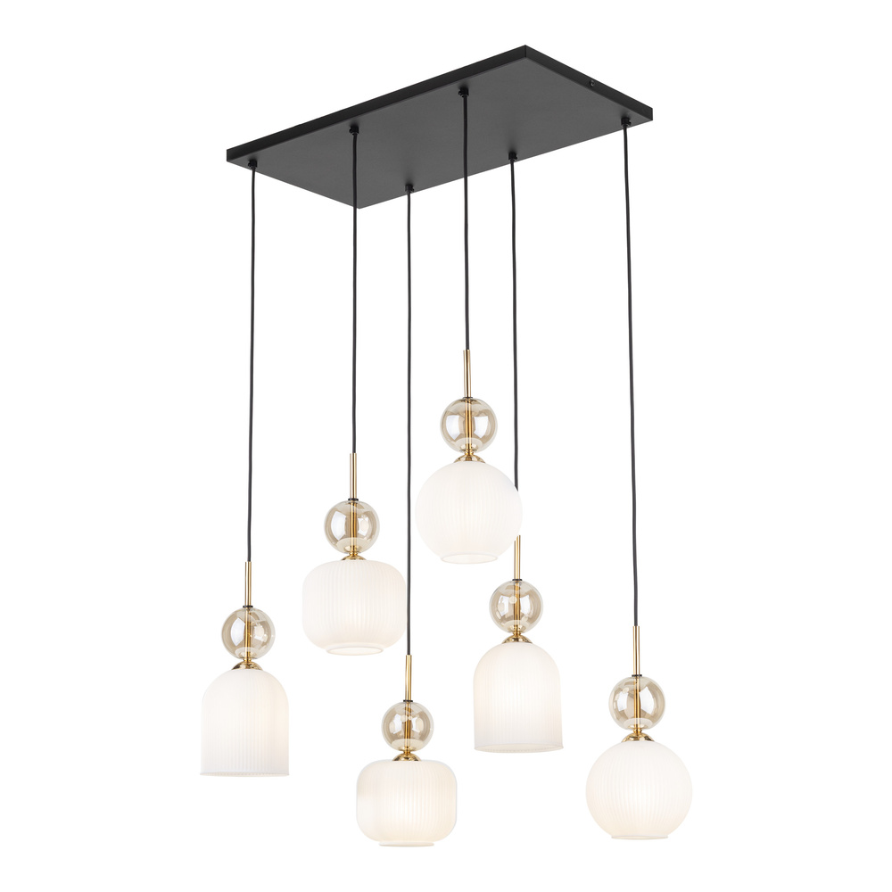 SOPHIA COGNAC WHITE LAMPA WISZĄCA 6XE14