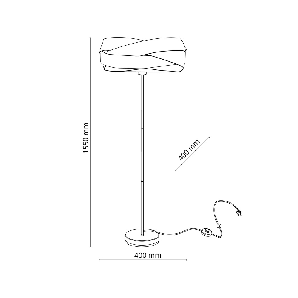 TERRA WHITE LAMPA PODŁOGOWA 1XE27