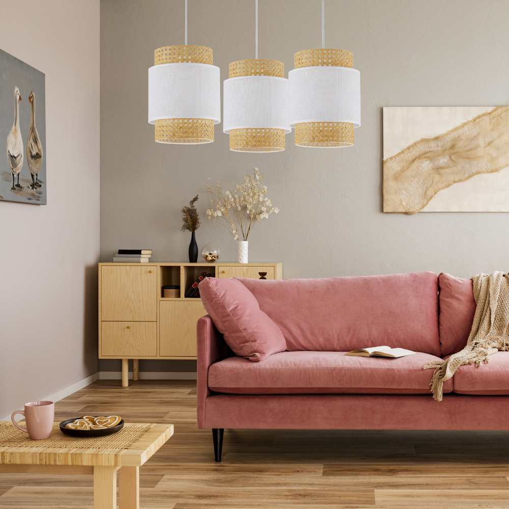 BOHO WHITE LAMPA WISZĄCA 3