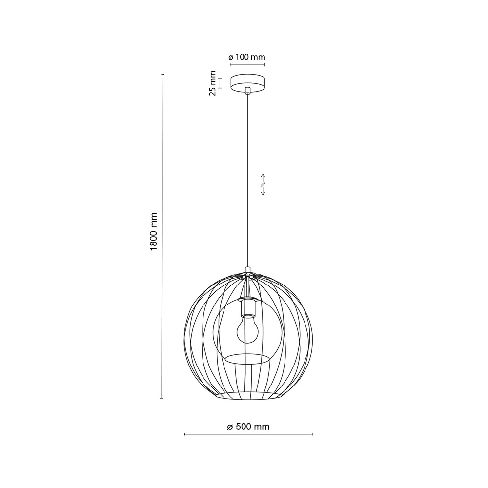 UNIVERSO BLACK 500 LAMPA WISZĄCA 1