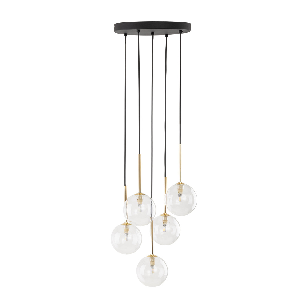 NILOS BLACK / GOLD LAMPA WISZĄCA 5