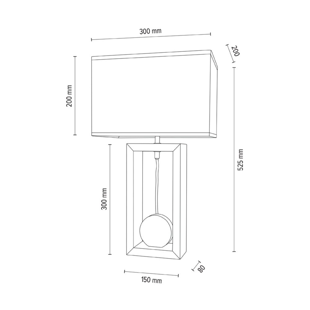 Lampa stołowa LOGAN drewno dębowe 7017411911796