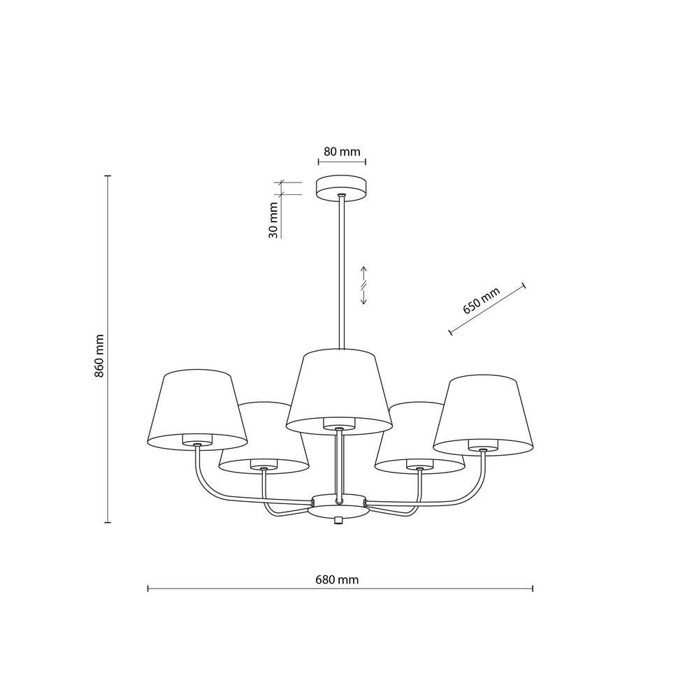 CHICAGO LINEN LAMPA WISZĄCA 5