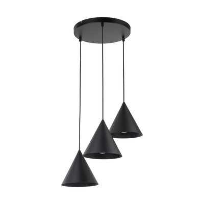 CONO BLACK LAMPA WISZĄCA 3 KOŁO S