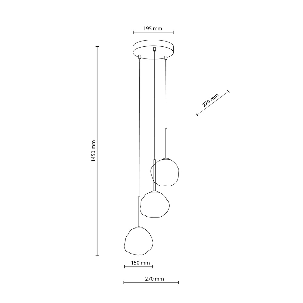 MISTY LAMPA WISZACA 3XG9