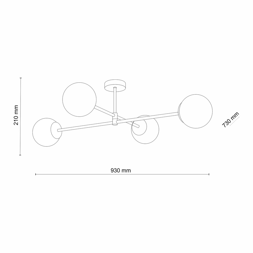 CADIX GOLD LAMPA SUFITOWA 4